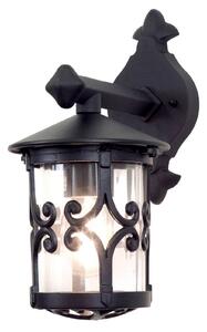 Elstead Aplică robustă de exterior Hereford, Negru, Metal, Design industrial, Felinar