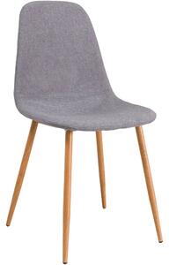 Scaun FOX, gri/stejar, stofa/metal, 46x44x86 cm