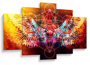 Tablou - Merkaba cu aripi, abstracție (150x105 cm)
