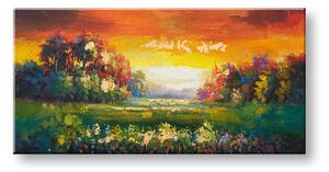 Tablou pictat manual LUKE 1 parte 100x50 cm - 100×50 cm / Klasický 2 cm