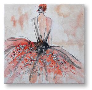 Tablou pictat manual FEMEIE 1 parte - 60x60 cm - 60×60 cm / Clasic 2 cm