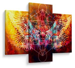 Tablou - Merkaba cu aripi, abstracție (90x60 cm)