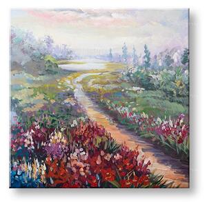 Tablou pictat manual LUKE 1 parte 70x70 cm - 70×70 cm / Clasic 2 cm