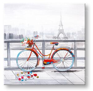 Tablou pictat manual PARIS 1 parte - 50x50 cm - 50×50 cm / Clasic 2 cm