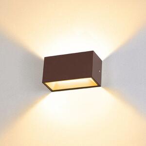 SLV Sitra LED în aer liber sus/jos 20cm rugină, Maro / Rugină, Metal, Modern