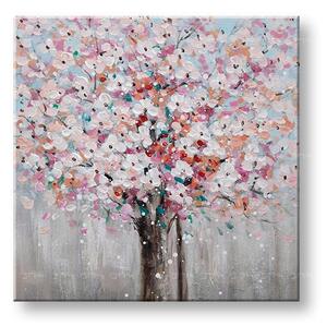 Tablou pictat manual TREE 1 parte 60x60 cm - 60×60 cm / Klasický 2 cm