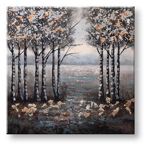 Tablou pictat manual COPACI 1 parte 70x70 cm - 70×70 cm / Clasic 2 cm