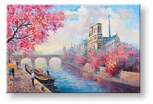 Tablou pictat manual VENICE 1 parte - 90x60 cm - 90×60 cm / Clasic 2 cm