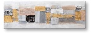Tablou pictat manual ABSTRACT 1 parte 120x40 cm - 120×40 cm / Clasic 2 cm