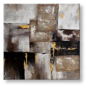 Tablou pictat manual ABSTRACT 1 parte 70x70 cm - 70×70 cm / Klasický 2 cm