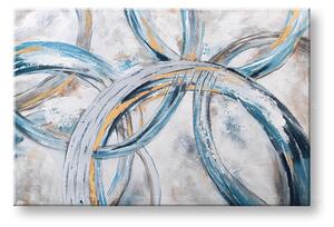 Tablou pictat manual ABSTRACT 1 parte 120x80 cm - 120×80 cm / Clasic 2 cm