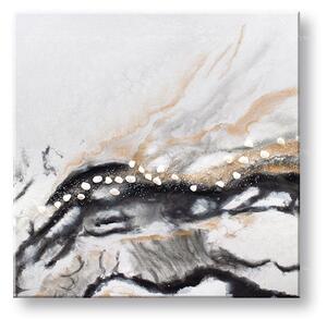 Tablou pictat manual ABSTRACT 1 parte 70x70 cm - 70×70 cm / Klasický 2 cm