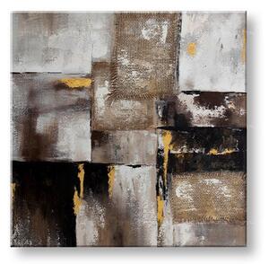 Tablou pictat manual ABSTRACT 1 parte 70x70 cm - 70×70 cm / Klasický 2 cm
