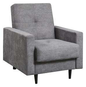 KONDELA Fotoliu, material textil gri, VALDO
