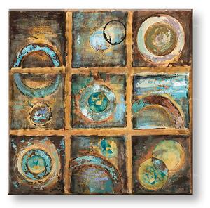Tablou pictat manual ABSTRACT 1 parte - 70x70 cm - 70×70 cm / Klasický 2 cm