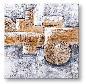 Tablou pictat manual ABSTRACT 1 parte - 50x50 cm - 50×50 cm / Klasický 2 cm