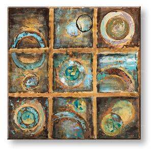 Tablou pictat manual ABSTRACT 1 parte - 70x70 cm - 70×70 cm / Klasický 2 cm