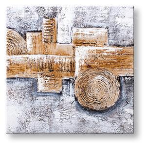 Tablou pictat manual ABSTRACT 1 parte - 50x50 cm - 50×50 cm / Klasický 2 cm