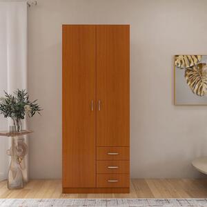 Dulap Mixt Star cu 2 Usi si 3 Sertare, 200x80x50 cm,Culoare Cires, Material din PAL de 18mm