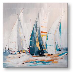 Tablou pictat manual ABSTRACT 1 parte - 80x80 cm - 80×80 cm / Klasický 2 cm