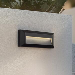 Lindby LED lampă de perete pentru exterior Peker, negru, set 2, PC, Negru, Plastic, Modern