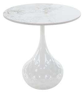 KONDELA Măsuţă de cafea, marmură albă/oţel, EBREL