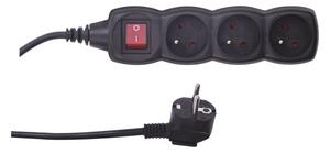Prelungitor cu 3 prize EMOS, 3 m, negru