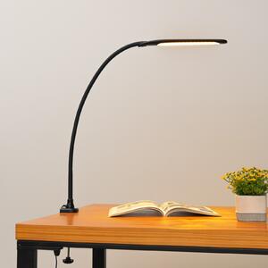 Lindby LED lampă clemă Nilay, înălțime 70 cm, CCT, home office, reglabil, Negru, Studiu / Birou, Metal, Modern
