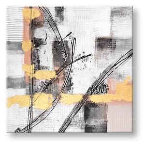 Tablou pictat manual ABSTRACT 1 parte - 60x60 cm - 60×60 cm / Klasický 2 cm