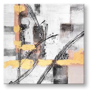 Tablou pictat manual ABSTRACT 1 parte - 60x60 cm - 60×60 cm / Klasický 2 cm