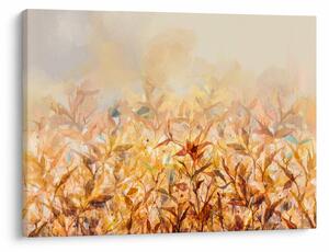 Tablou - Frunze în culori de toamnă, pictură în ulei (70x50 cm)