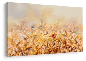 Tablou - Frunze în culori de toamnă, pictură în ulei (90x60 cm)
