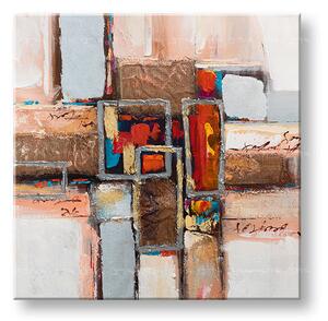 Tablou pictat manual ABSTRACT 1 parte - 70x70 cm - 70×70 cm / Klasický 2 cm