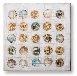 Tablou pictat manual ABSTRACT 1 parte - 100x100 cm - 100×100 cm / Clasic 2 cm