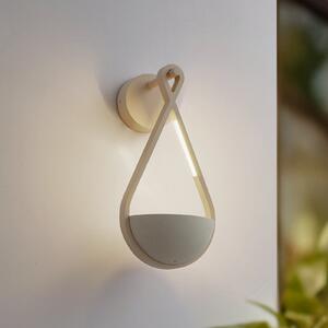 Lucande Lampa LED de exterior Florka, beton, ghiveci suspendat, IP54, Bej, Beton, Modern