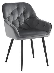 KONDELA Fotoliu de design, material Velvet gri, VERIO