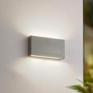 Lindby Lampă LED pentru exterior Jarte, argintiu, metal, 17 cm, IP54, Metalic, Aluminiu, Modern