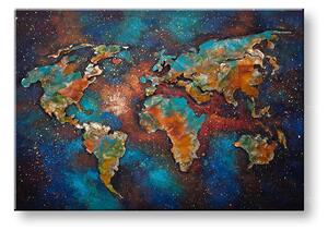 Tablou pictat manual EARTH 1 parte 100x70 cm - 100×70 cm / Clasic 2 cm