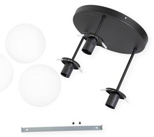 Lustră aplicată MOONLIGHT, 3 x E27, 15 W, 230 V, neagră
