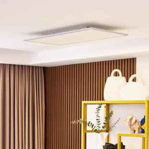 Lindby Panou LED Lamin, alb, 80 cm, CCT, dimabil, telecomandă, reglabil, Alb, Camera de zi / sufragerie, Metal, Modern