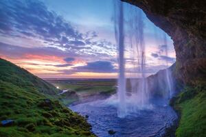 Fototapetă vlies seljalandsfoss, islanda 375 x 250 cm