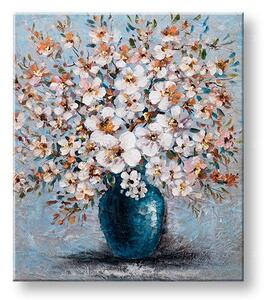 Tablou pictat manual FLORI 1 parte - 60x70 cm - 60×70 cm / Klasický 2 cm