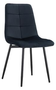 KONDELA Scaun dining, material neagră Velvet/metal, DAMIA TIP 1