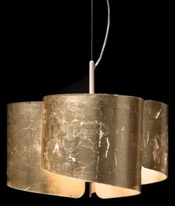 Selène Papiro, 3 lumini, auriu, reglabil, Auriu / Alamă, Camera de zi / sufragerie, Metal, Design, Suspensie cu flacără unică
