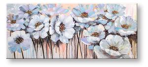 Tablou pictat manual FLORI 1 parte - 120x50 cm - 120×50 cm / Clasic 2 cm