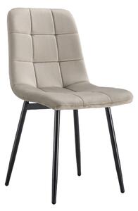 KONDELA Scaun, material Velvet gri-maro Taupe/negru, RAMITA TIP 3