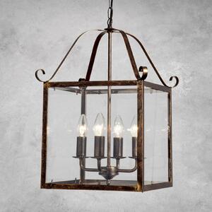 ORION Manto lampă unghiulară, auriu antic, 4 becuri, reglabil, Bronz / Alamă Veche, Camera de zi / sufragerie, Metal, Antichitate, Felinar
