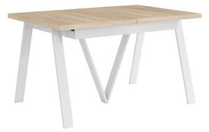KONDELA Masă extensibilă de sufragerie, 140-290x90 cm, sonoma stejar/alb, AVENY