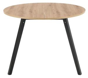 Masa rotunda extensibila bucatarie RUBEN, stejar artisan/negru, 102/14