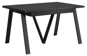 KONDELA Masa extensibilă de sufragerie, 140-290x90 cm, negru mat/negru, AVENY